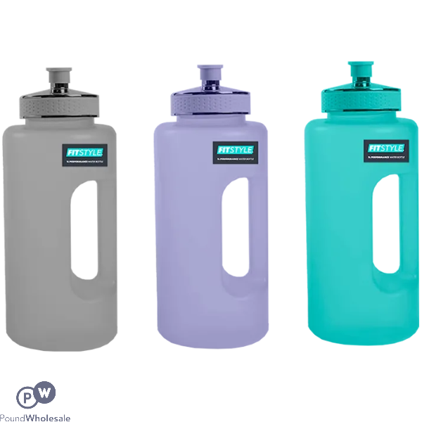 Fitstyle Performance Water Bottle With Handle 1l Assorted Colours