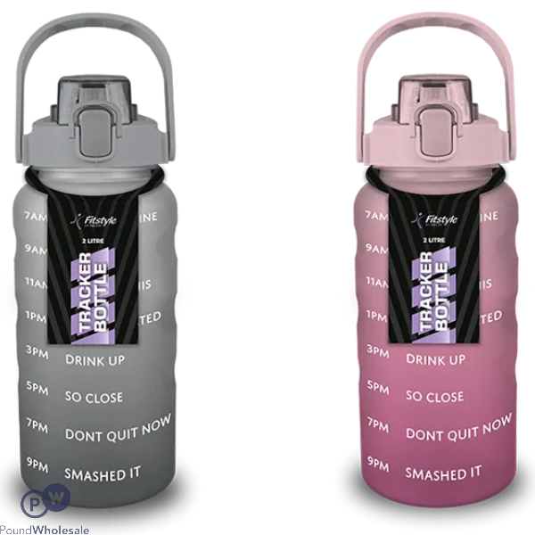 Fitstyle Water Tracker Gym Bottle 2l