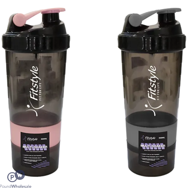 Fitstyle Protein Multi Shaker 500ml Assorted Colours