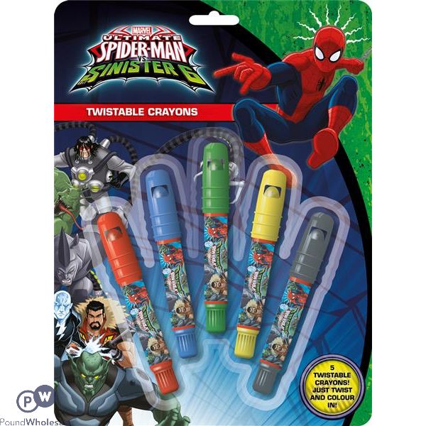 Spiderman Silky Twistable Crayons 