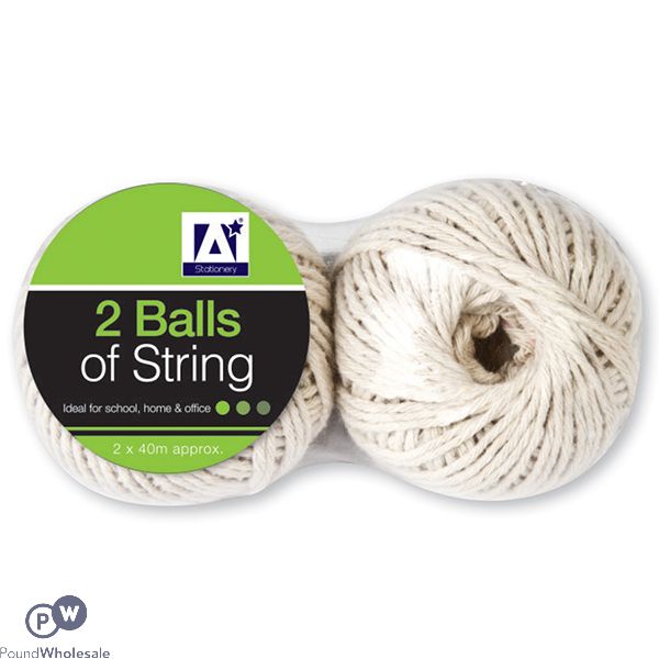 BALLS OF STRING 40M 2 PACK