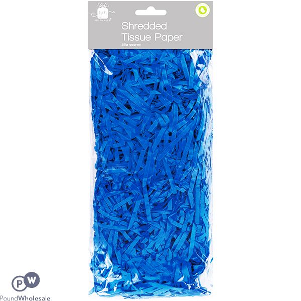 GIFTMAKER BLUE SHREDDED TISSUE PAPER 25G