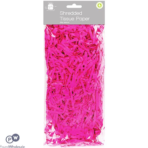 GIFTMAKER PINK SHREDDED TISSUE PAPER 25G