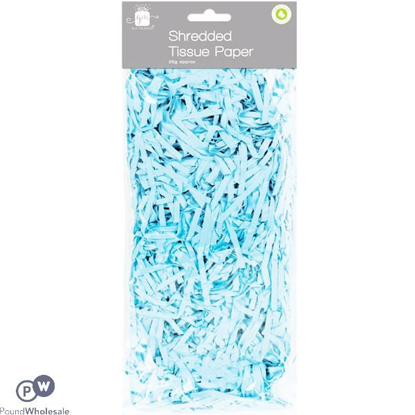 GIFTMAKER LIGHT BLUE SHREDDED TISSUE PAPER 25G