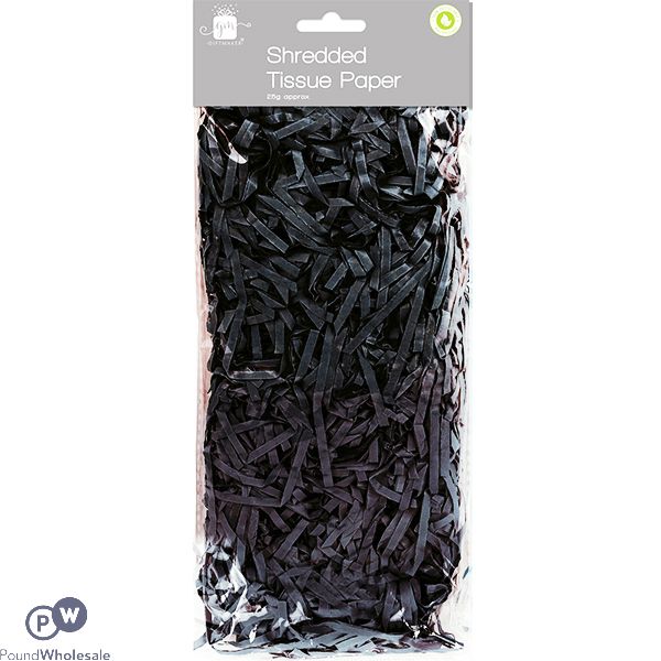 Giftmaker Black Shredded Tissue Paper 25g