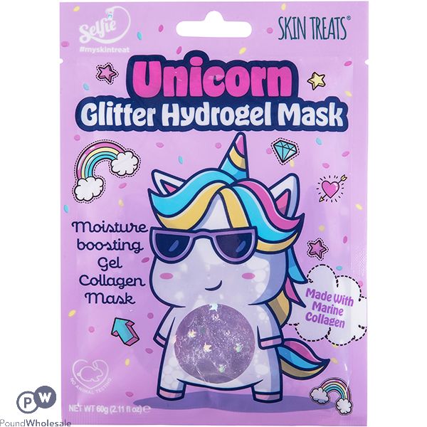 Skin Treats Unicorn Glitter Collagen Hydrogel Face Mask Cdu