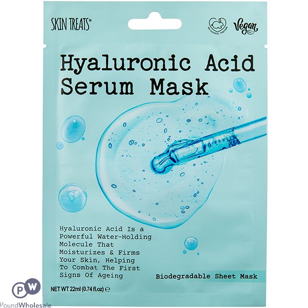 Skin Treats Hyaluronic Acid Biodegradable Serum Face Mask Cdu
