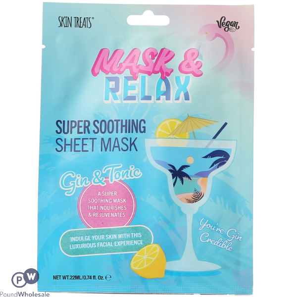 Skin Treats Mask & Relax Gin & Tonic Super Soothing Face Mask Cdu