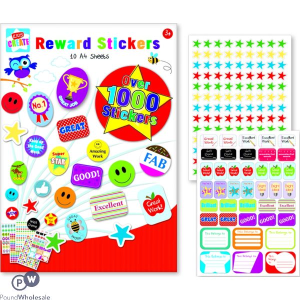 Kids Create Reward Stickers