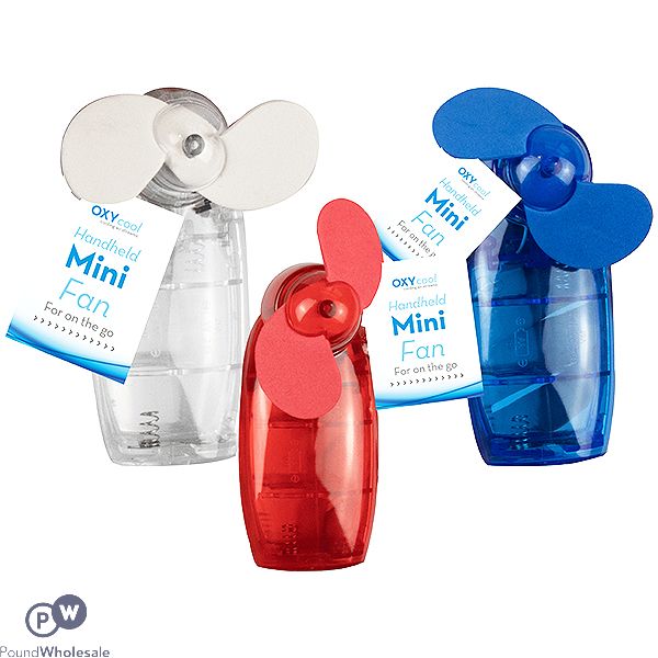 Oxycool Handheld Mini Fan Cdu Assorted Colours