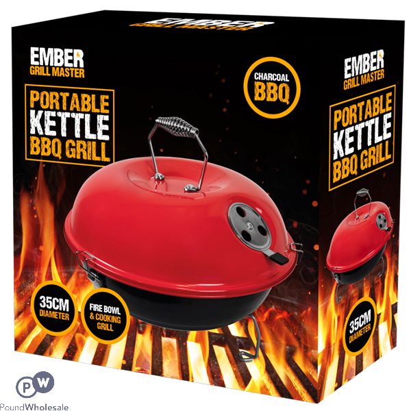 Ember Portable Kettle Charcoal Bbq Grill 35cm