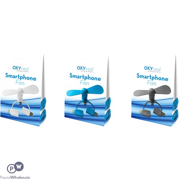 Oxycool Electric Smartphone Fan Assorted Colours