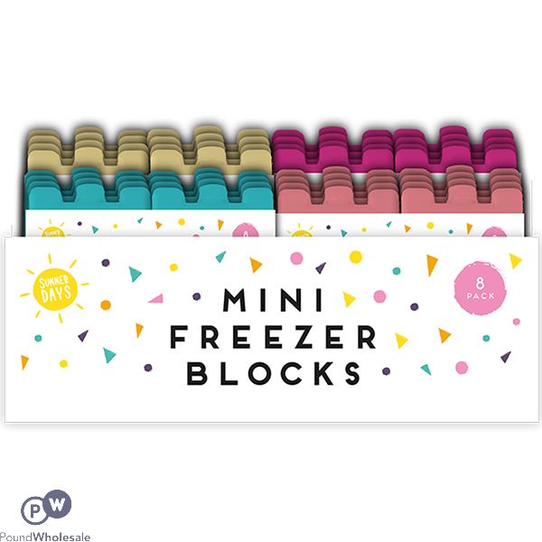 Summer Days Mini Freezer Blocks 8 Pack Assorted Colours