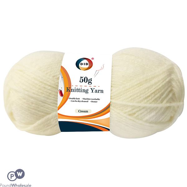 DID CREAM KNITTING YARN 50G