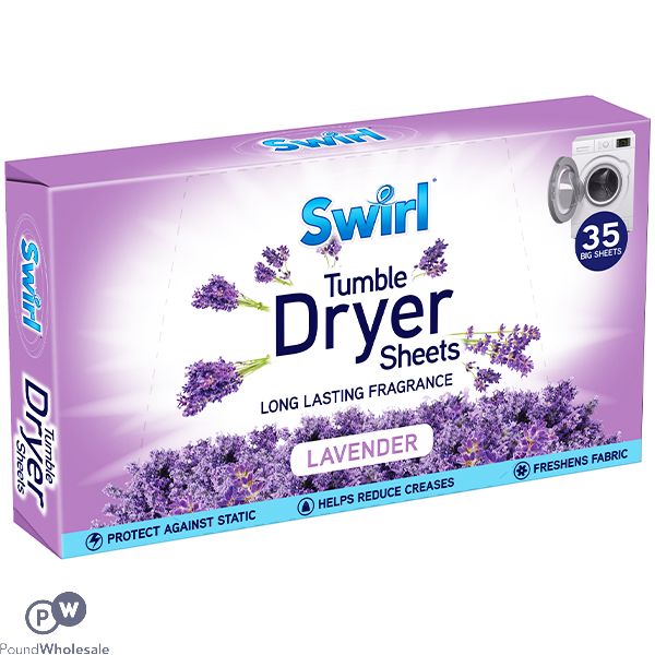 Swirl Lavender Tumble Dryer Sheets 35 Pack