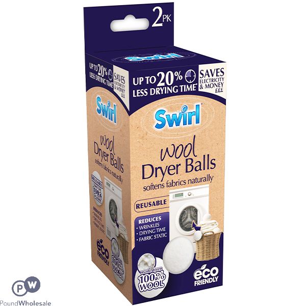 Swirl Wool Dryer Balls 2 Pack