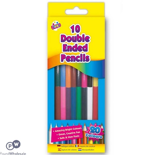 Artbox Assorted Colour Double-Ended Colouring Pencils 10 Pack