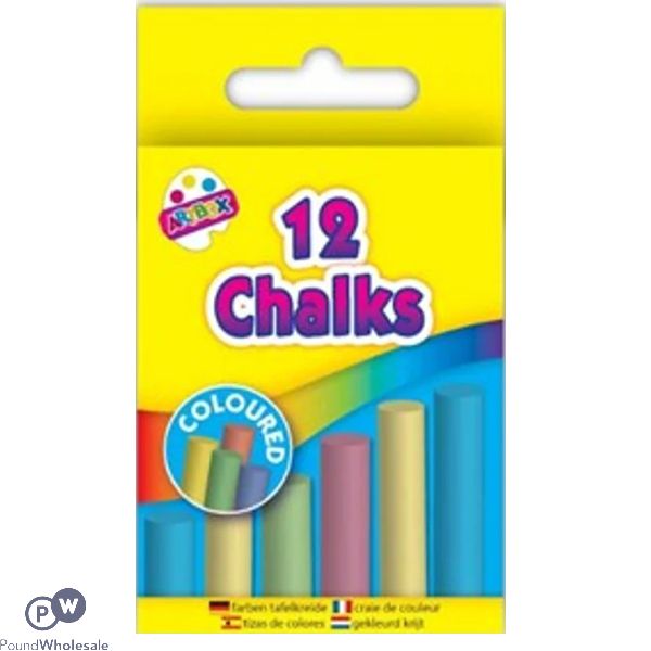 Artbox Assorted Colour Chalks 12 Pack