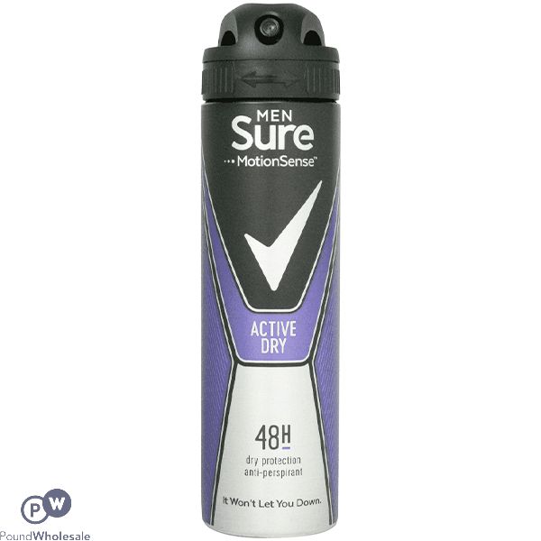 SURE MEN'S ACTIVE DRY 48H ANTI-PERSPIRANT DEODORANT 150ML