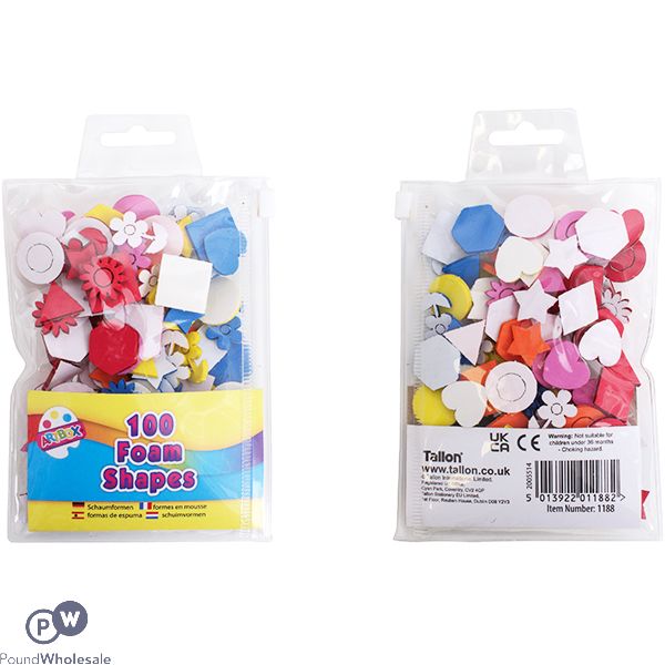 Artbox Assorted Foam Shapes 100 Pack