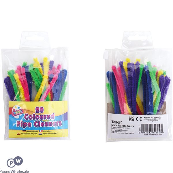 Artbox Assorted Colour Pipe Cleaners 20 Pack