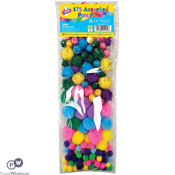 Artbox Assorted Pom Poms Set 175pc