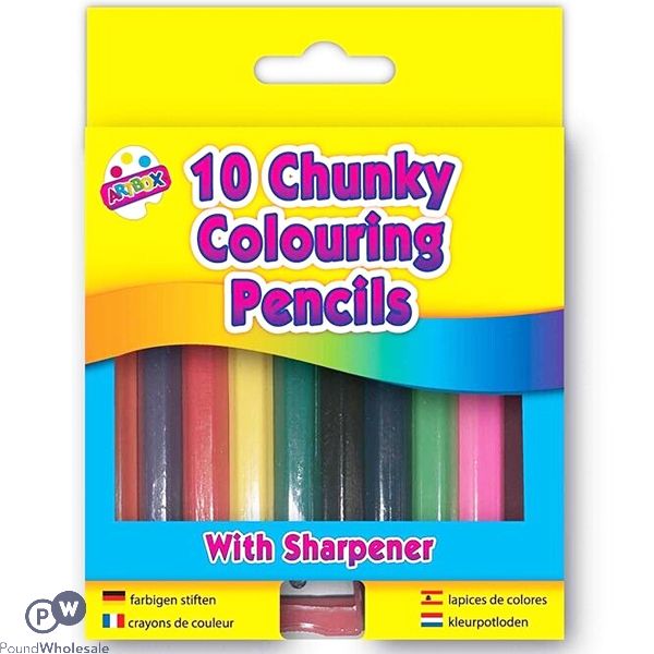 Artbox Chunky Colouring Pencils Assorted Colours 10 Pack