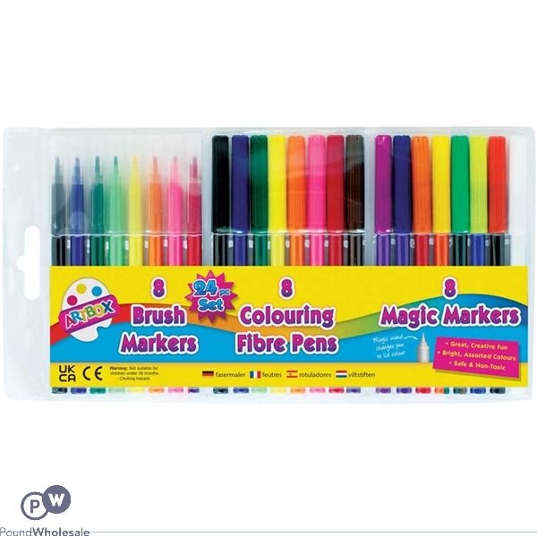 Artbox Assorted Colouring Pen Set 24 Pack