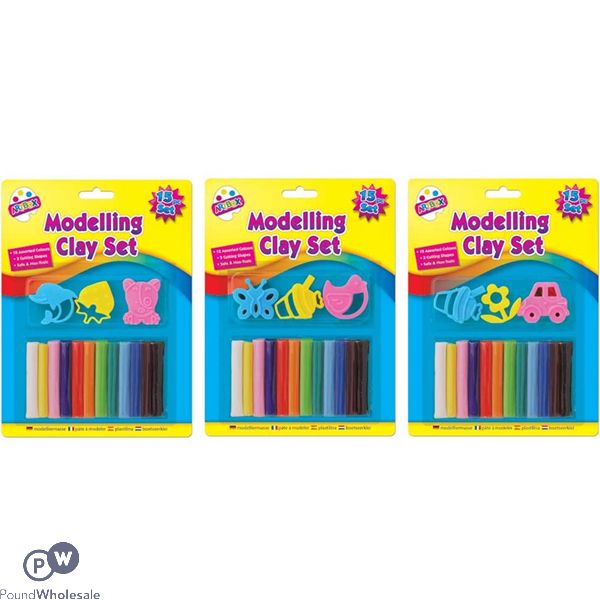 Artbox Modelling Clay Set 15pc Assorted