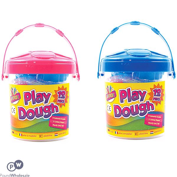 ARTBOX ASSORTED COLOUR PLAY DOUGH 12PC