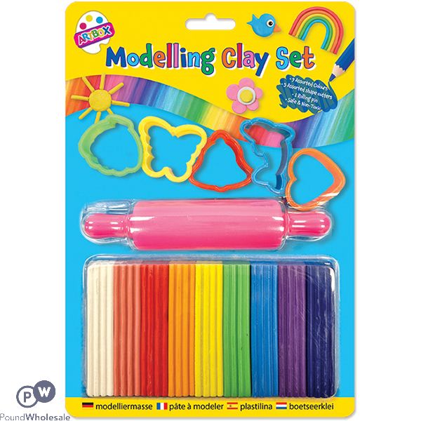 Artbox Assorted Colour Modelling Clay & Tool Set 15pc