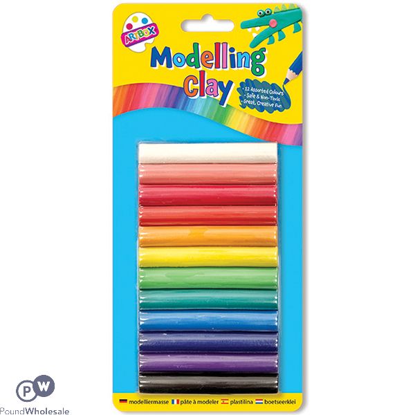 Artbox Assorted Colour Modelling Clay 12 Pack