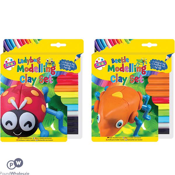 Artbox Ladybug & Beetle Modelling Clay Set Assorted