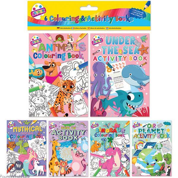 Artbox Mini Girls' Colouring & Activity Books 6 Pack