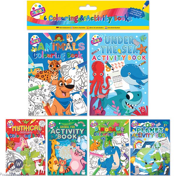 Artbox Mini Boys' Colouring & Activity Books 6 Pack
