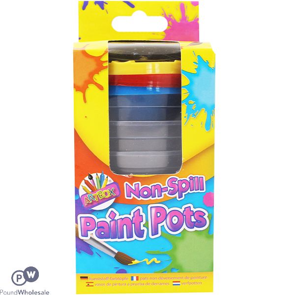 Artbox Non-spill Tall Paint Pots 7.5mm 3 Pack