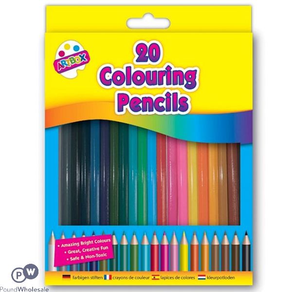 20 Full Sized Coloured Pencils