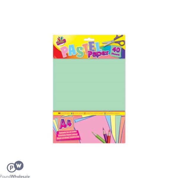 Artbox A4 Assorted Colour Pastel Paper 40 Sheets