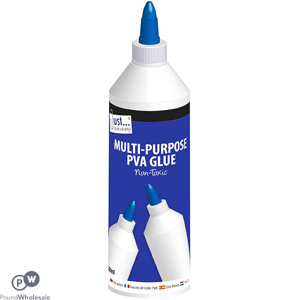 JUST STATIONERY MULTI-PURPOSE WHITE PVA GLUE 500ML