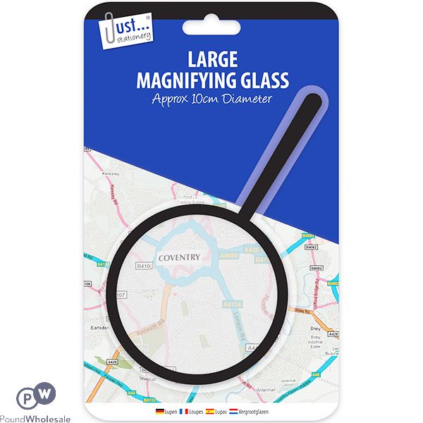 JUST STATIONERY LARGE MAGNIFYING GLASS 10CM
