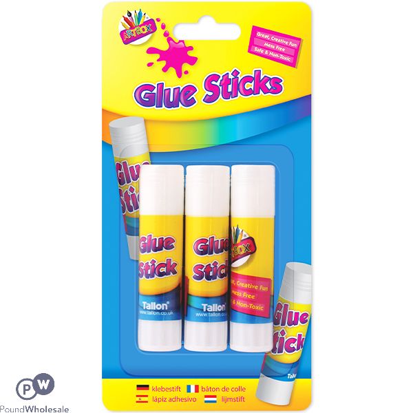 Set of 6- CLY 3 Pack Glue Sticks for Classroom Non-Toxic Glue