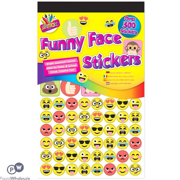 ARTBOX EMOJI FACE STICKERS 500 PACK