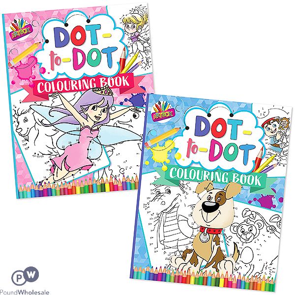 Artbox 80gsm Dot-to-dot Colouring Book Assorted