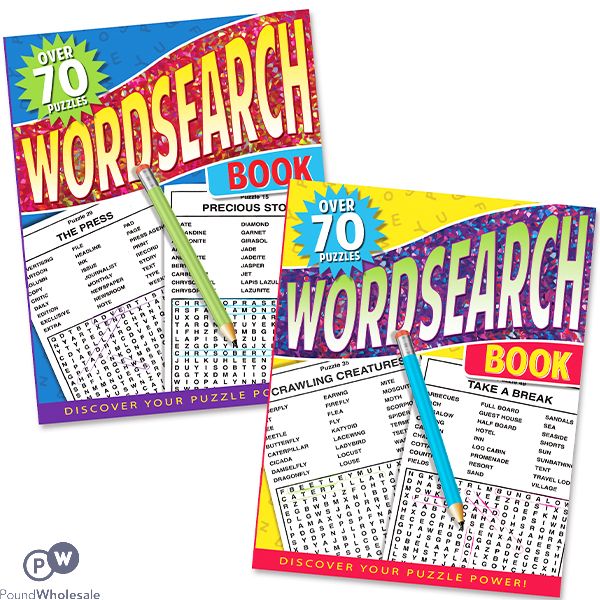 70 PUZZLE 80GSM WORD SEARCH BOOK ASSORTED