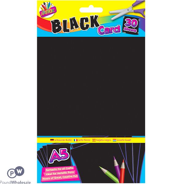 ARTBOX A5 BLACK CRAFT CARD 30 SHEETS