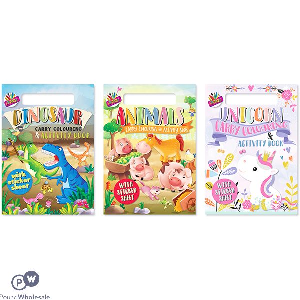 ARTBOX A4 CARRY COLOURING & ACTIVITY PAD ASSORTED