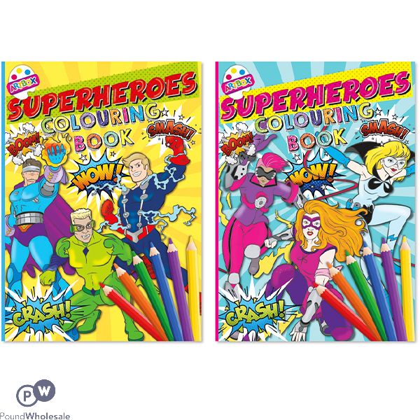 Artbox Superheroes Colouring Book Assorted