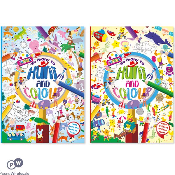 Artbox Hunt & Colour Colouring Book Assorted