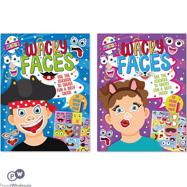 Artbox Wacky Faces Sticker Book Assorted