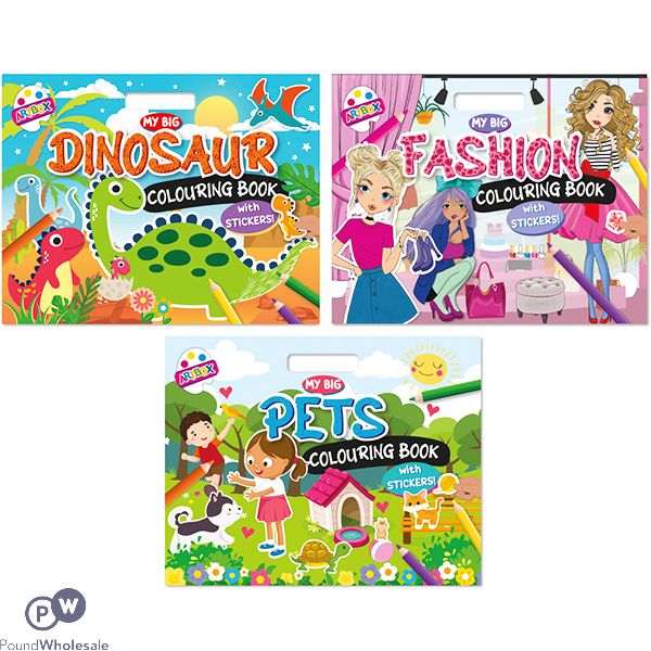Artbox My Big Colouring Pad With Stickers Assorted